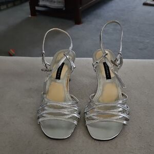 Silver Strappy Sandals